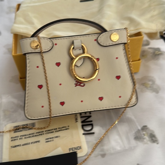 Fendi Charm/ Peekaboo/ Lamb Leather - Picture 2 of 3